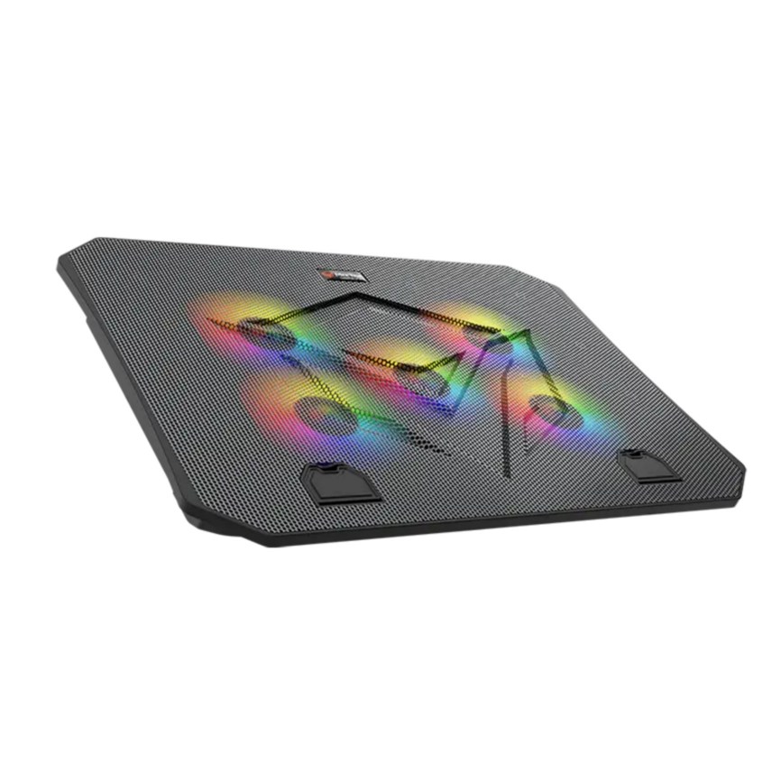 Meetion MT-CP3030 RGB Gaming Cooling Pad, 5Fans, 9-15.5” Compatibility, Silent - Image 2