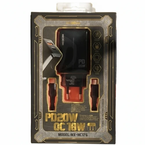 MOXOM PD20W QC18W Fast Charger TypeC To TypeC
